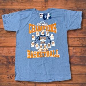 2008 Tennessee Lady Vols NCAA Champs T-Shirt Youth L Tee Blue NWT Parker Jersey